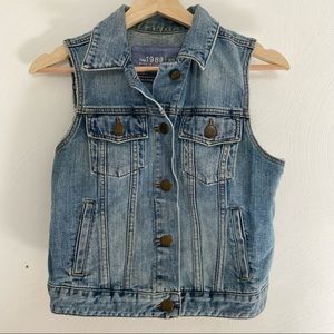 GAP 1969 Denim Button Up Vest Size XS